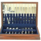 Rogers Overlaid IS Royal Pagent Desire 65 Pcs Flatware Silverplate Wooden Case