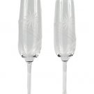 Waterford Crystal Clear Glass Marquis Millennium 2000  Etched Champagne Flutes