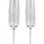 Waterford Crystal Clear Glass Marquis Millennium 2000  Etched Champagne Flutes