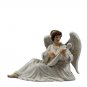 Grandeur Noel 2000 White Porcelain Dove Mandolin Angel Set Dove Collector's Ed