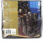 Holiday Time Set of 2 Black Flocked Satin Chair TIe Cover Fits Up to 42" Tall