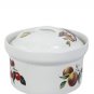 Cordon Bleu BIA White Fruit Pattern Round Caserolle Baking Dish w/ Lid