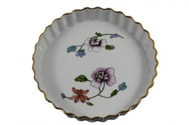 Royal Worcester Porcelain Astley Round Floral Quiche Pan Pie Dish 7.5"