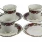 Centurion Collection Incomplete Set of Teacups & Saucers 7Pcs Holly Red Ribbon