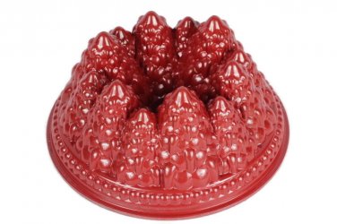 Nordic Ware Cast Aluminum Red Bundt Cake Pan Fine Forest Christmas Tree 2.1 L