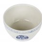Vtg Pier One Asian Pottery Rice Serving Bowl with Lid White Blue Crane Design