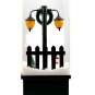 Snowing Sparkling Christmas Decoration Musical Snowman Tree Light Post 16"