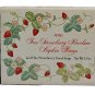 Vintage Avon Two Strawberry Porcelain Napkin Rings & One Strawberry Guest Soap