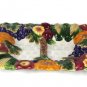 Square Ceramic Platter Server Dish Autumn Fall  Vegetable Harvest Orange Yellow