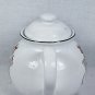 Corelle 1999 Stoneware Callaway Holiday White Teapot  Green Topiary Red Bow 1 Qt
