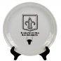 Porcelaine De Paris Set of 4 White Round Plates Bullfighter Pattern 9.5"