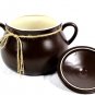 Parini Brown Ceramic Chili Cook Pot with Handles & Lid 5 Quart