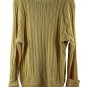 Villager Yellow Women's Cable Knit Sweater V-Neckline Pullover Size 2X 040