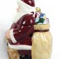 J C Penney Ala Carte Ceramic Santa & Deer Cookie Jar 12.5"
