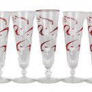 Libbey Retro Vintage Set of 5 Beer Glasses Pilsners Cerveza Pivo Biere Lims RARE