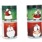 Sakura Stoneware Breaking The Ice Set of 4 Snowmen Mugs Jennifer Garant
