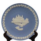 Vintage Blue Jasperware Tower of London Round Plate 8" Christmas 1973 Vintage Blue Jasperware Tower of London Round Plate 8" Christmas 1973