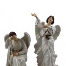 Grandeur Noel Porcelain Two Piece White Angel Set 2000 Collector's Edition Grandeur Noel Porcelain Two Piece White Angel Set 2000 Collector's Edition