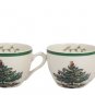 Lot of 4 Spode England Christmas Tree Porcelain Coffee Teacups 8 Oz