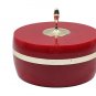 Avon Charisma Vintage Mid Century Red Beauty Dust Talk Case & Pad Powder Box
