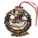 The White House Assoc Sleigh Winter Snowy Scene Christmas Ornament 2003