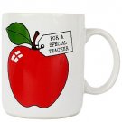 Vintage Hallmark For A Special Teacher White Ceramic Apple Award Mug Cup 8 Oz