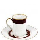 Vintage Fitz and Floyd Renaissance Charade White Cup and Saucer Set