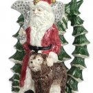 Vintage 1990 Fitz and Floyd OCI OMNIBUS Russia Wilderness Santa Pitcher 2 Quart