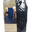 Home Trends Blue Chaircover Pleated Skirt w/ Tie Back Fits Up to 42" Tall