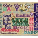 Stampendous 1998 RO59 Baby Block Munchkin Rock a Bye Sweet Little  Rubber Stamp
