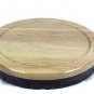 Trudeau Wood Cheese Serving Set Board with 3 Stainless Steel Knives & 1 Fork