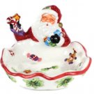 Noble Excellence Signature Home Collection  Ceramic Santa Candy Bowl 10"