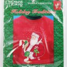 Candamar Designs 1998 Holiday Traditions Santa Candy Cane Wearable Cross Stitch Candamar Designs 1998 Holiday Traditions Santa Candy Cane Wearable Cross Stitch