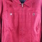 Jones New York Red Women's Blazer Trendy Full Zip Jacket Size 2X 053