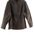 Venezia Brown Leather Women's Outerwear Genuine Leather, Stylish Fit Size 18/20