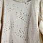 Preston & York Tan Women's Eyelit Dress Lined Long Sleeve Size 14 048