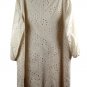 Preston & York Tan Women's Eyelit Dress Lined Long Sleeve Size 14 048