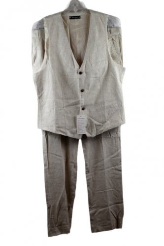 Wehilion Off White Cream Women's 2 Piece Set Pants & Vest Large 051
