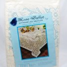Vintage Rose Ballet by G&W Off White Nottingham Lace Tablecloth Oblong