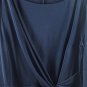 Chaps Blue Women's Wrap Dress Long Sleeve Boat Neck Size 18W 039
