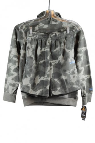 Spalding Camou Gray Boys 2 Piece Fleece Set Short & Sweatshirt 14/16 002
