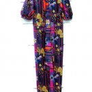 Fashion Nova Multicolor Floral Women's Jumpsuit Neck Bow Tie Short Sleeve 2X 014