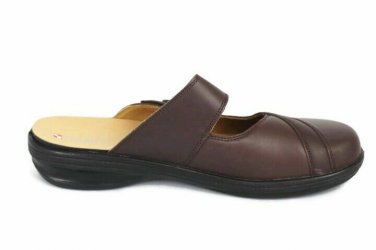 Revere Brussels Women's Mules Mary Jane Comfort Shoes Brown Leather