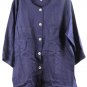 David Dart Blue Women's 2 Piece Set Pant & Button Up Blouse Top 1X 023
