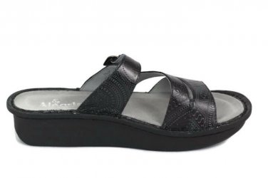 Alegria by Pg Lite Colette Women's Sandals Wild West Night Black Leather Size 7
