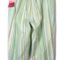 Cathy Daniels Multi Stripe Women's Capri Pants Top Blouse Short Sleeve 1X 023