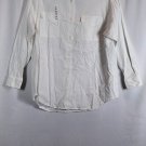 Express White Men's Long Sleeve Dress Shirt 2 Front Pockets Size Medium 014