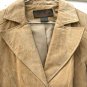 Siena Women's 100% Brown Suede Leather Jacket Front Button Size 14