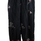 David Dart Black Women's Casual Pants Elastic Waist Pull On 2X 057