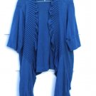 Apt 9 Women's Blue Knit Cardigan Sweater Ribbed Open Front 3/4 Sleeve Size XL 03